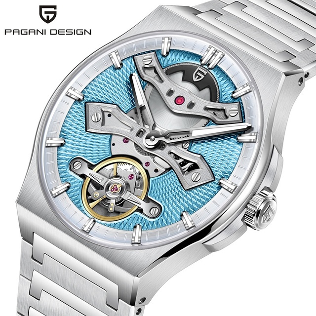PAGANI DESIGN Men's Business Watch PD-YS028 New Mechanical Hollow Movement Luminous Pointer Sapphire Crystal Stainless Steel
