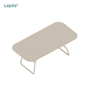 Venta directa de fábrica, muebles de jardín, Patio, mesa de <span class=keywords><strong>comedor</strong></span> de restaurante al aire libre rectangular de aluminio con recubrimiento de polvo duradero para <span class=keywords><strong>6</strong></span> <span class=keywords><strong>personas</strong></span> - Product Image 4