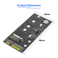 Adattatore Meitk da SSD M.2 a SATA3.0 per SSD NGFF M2 B/B+M Key, per Laptop/Desktop, 6Gbps, Materiale PCB, Disponibile