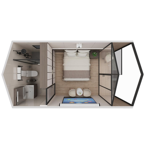 XULV Appartamenti di Lusso Prefabbricati a Due Piani, Set da 4 Case Container Espandibili da 20 Piedi in Vendita, Spedizione di Mini Case Prefabbricate - Product Image 5