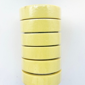Factory Wholesale High Grade High Adhesive Single-Side 24mm Width Yellow Customized Color General Purpose Crepe Adhesive Tape - Product Image 1