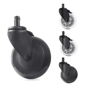 3 Inch Ghế Văn Phòng Bánh Xe Caster Thay Thế Pin Loại Hiện Đại PU Rollerblade Phong Cách Quay Vòng Ghế Văn Phòng Bánh Xe Cho Gỗ Cứng