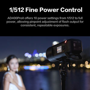 Flash tout-en-un Ad400proii <span class=keywords><strong>Ad400pro</strong></span> Ii pour extérieur, 400ws, batterie Li-on, flash TTL avec système sans fil 2.4g intégré - Product Image 5