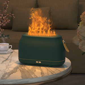 Desktop Home <b>Humidifier</b> With Simulated Flame USB Silent Ultrasonic Fog Ambient Light Essential Oil Aroma Diffuser - Product Image 4