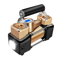 Pompe de gonflage de pneu de voiture 12V de haute qualité à double cylindre pompe de pneu de voiture électrique avec lumière