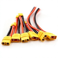Câble adaptateur XT60 vers XT90H mâle-femelle avec gaine de protection, fil en silicone 10AWG, pour modèles RC / alimentation électrique