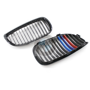 Parrilla BMW E92 E93 estilo M tricolor negro brillante con entrada de aire para parachoques delantero, para Serie 3 Coupé 2006-2009 - Product Image 3