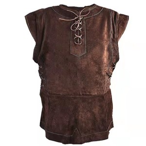 Costume d'archer médiéval pour adulte, armure de poitrine et tenue LARP en daim, veste de costume pour homme, haut d'<span class=keywords><strong>Halloween</strong></span> - Product Image 2