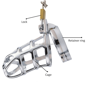 SacKnove Erotica BDSM Gode Anneau de Retenue Serrure Cage à Oiseaux Grille Dispositifs de Défense Coq <span class=keywords><strong>Gay</strong></span> Cage de Chasteté Masculine Pour Jouets Sexuels Adultes - Product Image 3