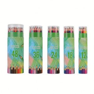 Ensemble de crayons à l'huile non solubles pour étudiants, 12/18/24/36/48 couleurs, hexagonaux, pour dessin, papeterie, fabriqués dans le Zhejiang, Chine - Product Image 1