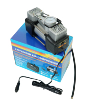 ABS Twin Cylinder 30mm Bore 12V DC Tire Pump with 150PSI Max Pressure for Emergency Use