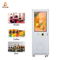 Distributeurs automatiques de snacks et de boissons réfrigérées, distributeur automatique combiné avec système d'ascenseur