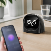 Robot éducatif intelligent compact pour enfants, avec IA, Wi-Fi, utilisation en voiture, sur le bureau, dans la chambre, interaction vocale, écran tactile, contrôle par application