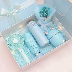 Juego de regalo de negocios de oficina promocional para colegas femeninas con humidificador de Taza Termo de paraguas Regalos más vendidos para mujeres - Product Image 1