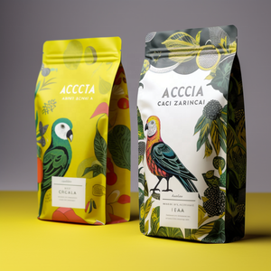 8 Seiten versiegelte laminierte Tasche Kaffee beutel mit flachem Boden Aluminium folie Steh beutel Aluminium folie mit Reiß verschluss - Product Image 2