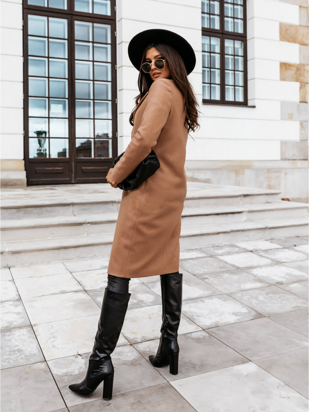 Donna Autunno Inverno Lungo Cappotto Al Ginocchio-lunghezza Più Il