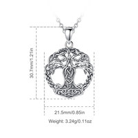 Merryshine Collier Pendentif Marteau Viking Arbre de Vie Personnalisé en Argent Sterling 925 Hypoallergénique Bijoux Spirituels