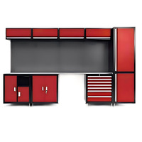 Gabinete de Herramientas Modular para Taller, Gabinetes de Almacenamiento de Herramientas de Acero para Garaje, Caja de Herramientas Combinada Grande, Banco de Trabajo para Garaje con Cajones