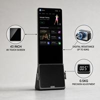 Miroir de fitness intelligent FRS Smart Home Gym Ai, écran tactile 43 pouces 4K, alliage d'aluminium, moteur 750W, résistance numérique, entraînement musculaire