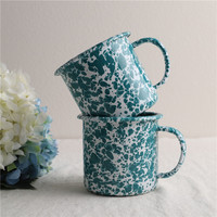 Tasse à café en céramique imprimée Logo personnalisable sud-coréen Splash métal acier pour Camping en plein air éclaboussures tasse mouchetée