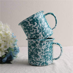 Tasse à café en céramique imprimée Logo personnalisable sud-coréen Splash métal acier pour Camping en plein air éclaboussures tasse mouchetée - Product Image 6