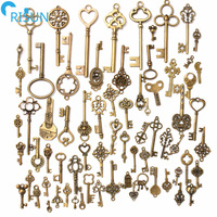 Usine personnalisée 3D grand squelette clé finition bronze Antique Llavero porte-clés porte-clés personnalisé antique porte-clés