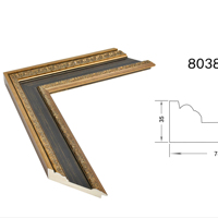 Marco de Madera Decorativo de Lujo con Textura de Ondas de Agua Doradas Brillantes para Cuadros, Marco de Arte para Colgar en la Pared para Pinturas en Lienzo