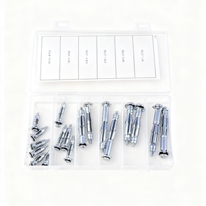 Lot de 18 chevilles moulées en acier zingué robustes, vis d'ancrage murales à tête creuse, boulons d'expansion <span class=keywords><strong>pour</strong></span> fixations - Product Image 2
