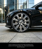 Tempa Khusus 12000T |   Standar DOT |   MOQ 4 18-24 Gloss Black Multi Face Multi Spoke Velg Aluminium Alloy Baru Garansi 6 Tahun