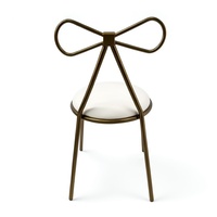 Nouvelle Chaise de Restaurant en Tissu avec Piétement en Acier Inoxydable, Design Moderne et Luxueux, Décoration en Arc