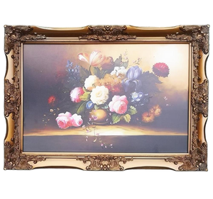 <span class=keywords><strong>Cadre</strong></span> photo mural de luxe baroque de grande taille, fait main, écologique, en résine et bois, avec impression UV couleur or - Product Image 3