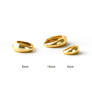 CANNER 925 Sterling Silver Zircon <b>Small</b> Geometric <b>Hoop</b> Earrings 18K <b>Gold</b> Plated Trendy 6mm 8mm 10mm Chunky Huggie Earrings Women - Product Image 5