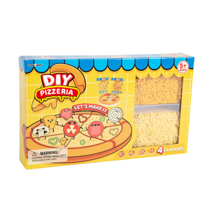 DIY Pizzeria Snow Putty 4 Flavors Foam Putty Vegetables Artificial Food with Knife and <strong>Plate</strong> - Product Image 1