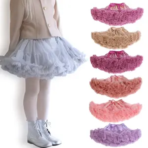 Wholesale Mommy And Me Clothes Skirts Tutu Princess Birthday Gift Baby Girls Half Skirt Mesh Puffy Performance Dress