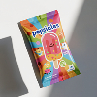 Sacs de sucette en plastique Mylar Popsicle de qualité alimentaire très vendus avec impression personnalisée de haute qualité emballage en papier Popsicle