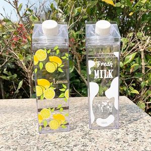 <b>Customized</b> logo BPA Free Reusable 17oz 500ml 34oz 1000ml Milk Carton Shaped <b>Water</b> <b>Bottle</b> Leakproof with Screw Cover - Product Image 1