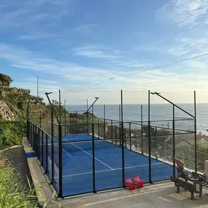 Fabrika doğrudan yüksek kaliteli Padel tenis mahkemesi fiyat kapalı açık Paddel mahkemesi cam Padel mahkemeleri panoramik