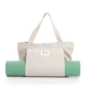 Bolsa de Lona para Esterilla de Yoga con Diseño de Letras, Gran Capacidad, Tela de Algodón Ecológica, Bolsas Promocionales de la Mejor Calidad para Regalos - Product Image 1