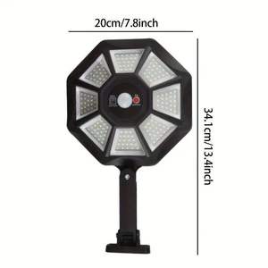 168LED 8 Sided Solar Motion <b>Sensor</b> <b>Light</b> IP65 Waterproof Outdoor Solar Wall <b>Light</b> with Remote Control 3 Working Modes - Product Image 2