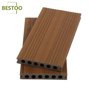 Decorazione Villa anti-uv resistenza all'invecchiamento WPC legno Teak colore Decking pavimentazione