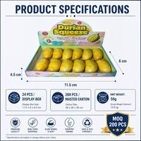 Groothandel Realistische Durian Squishy Slow Rebound PU Schuim Fruitvormige Stressverlichtende Fidget Toy Kinderen Volwassenen Novelty Gift OEM JK