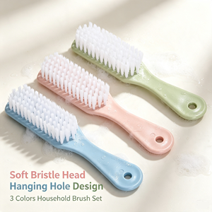 Soft Bristle Shoe Cleaning <b>Brush</b> Long Handle Plastic Laundry <b>Scrub</b> <b>Brush</b> for Bathroom Floor Clothes Collar - Product Image 4