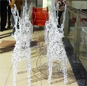 カスタム屋外クリスマスデコレーション屋外ストリートデコレーション用3D鹿LEDモチーフライト