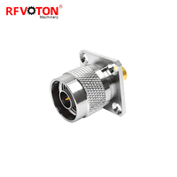 Connecteur coaxial RF Connecteur de type N Prise mâle N Bride à 4 trous vers adaptateur de prise mâle SMA