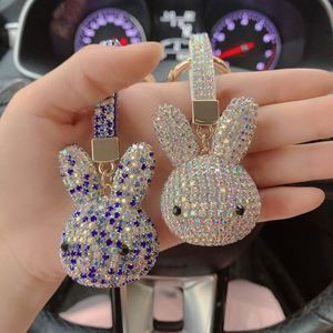 New Diamond-encrusted Crystal Car <b>Key</b> <b>Ring</b> Pendant Ladies Bag Accessories Small Gift Keychain - Product Image 6