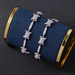 Factory Price Hip Hop Diamond Jewelry Vvs Moissanite 925 Silver 8mm Iced Out for Men Cuban Moissanite Bracelet - Product Image 1