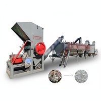 Ligne de production entièrement automatique pour le recyclage des déchets plastiques : broyage, lavage, nettoyage et séchage des films PP/PE et des flocons de bouteilles