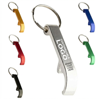 Décapsuleur porte-clés en alliage d'aluminium en gros, décapsuleur de bière écologique et durable 2-en-1, avec logo personnalisé et code QR, pour promotion