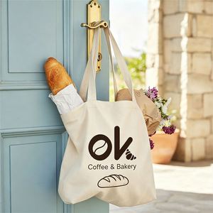 Wholesale Picnic Collection <b>Canvas</b> Tote Bag <b>Large</b> Size Shoulder Handle Casual Daily Use Drawstring Closure White Red Print - Product Image 4