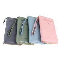 Nouvelle Collection 2026 : Porte-Passeport Long en Cuir PU RFID, Organisateur de Billets d'Avion, Étui de Voyage Multifonctionnel à Fermeture Éclair